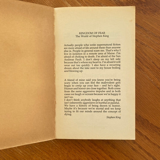 Kingdom Of Fear: The World Of Stephen King - Tim Underwood & Chuck Miller