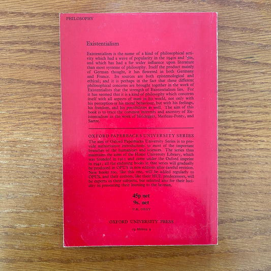 Existentialism - Mary Warnock