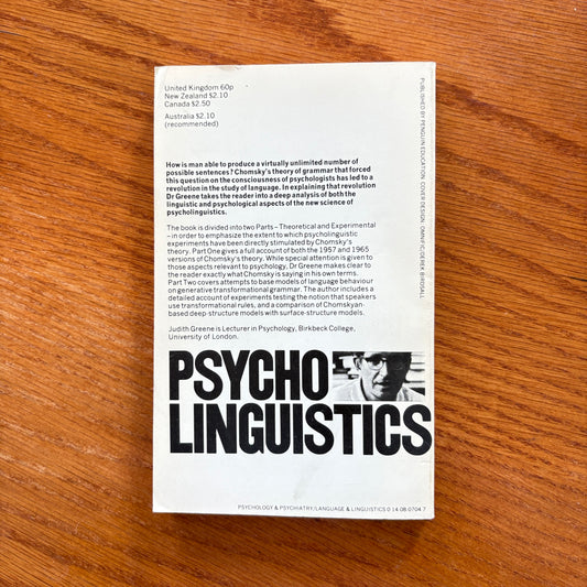 Psycho Linguistics - Judith Greene