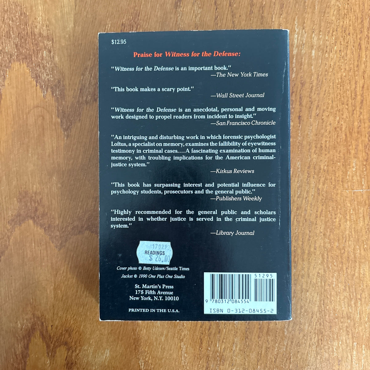 Witness for the Defense: The Accused, the Eyewitness, and the Expert Who Puts Memory on Trial - Elizabeth F. Loftus and Katherine Ketcham