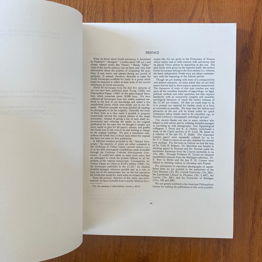 Greek Horoscopes - O. Neugebauer and H. B. Van Hoesen