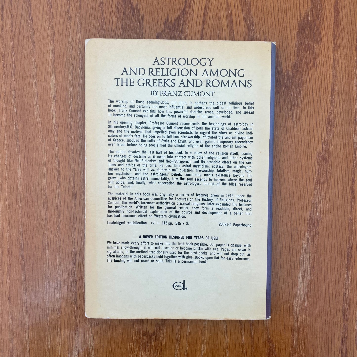 Astrology & Religion Among The Greeks & Romans - Franz Cumont
