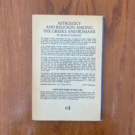 Astrology & Religion Among The Greeks & Romans  - Franz Cumont