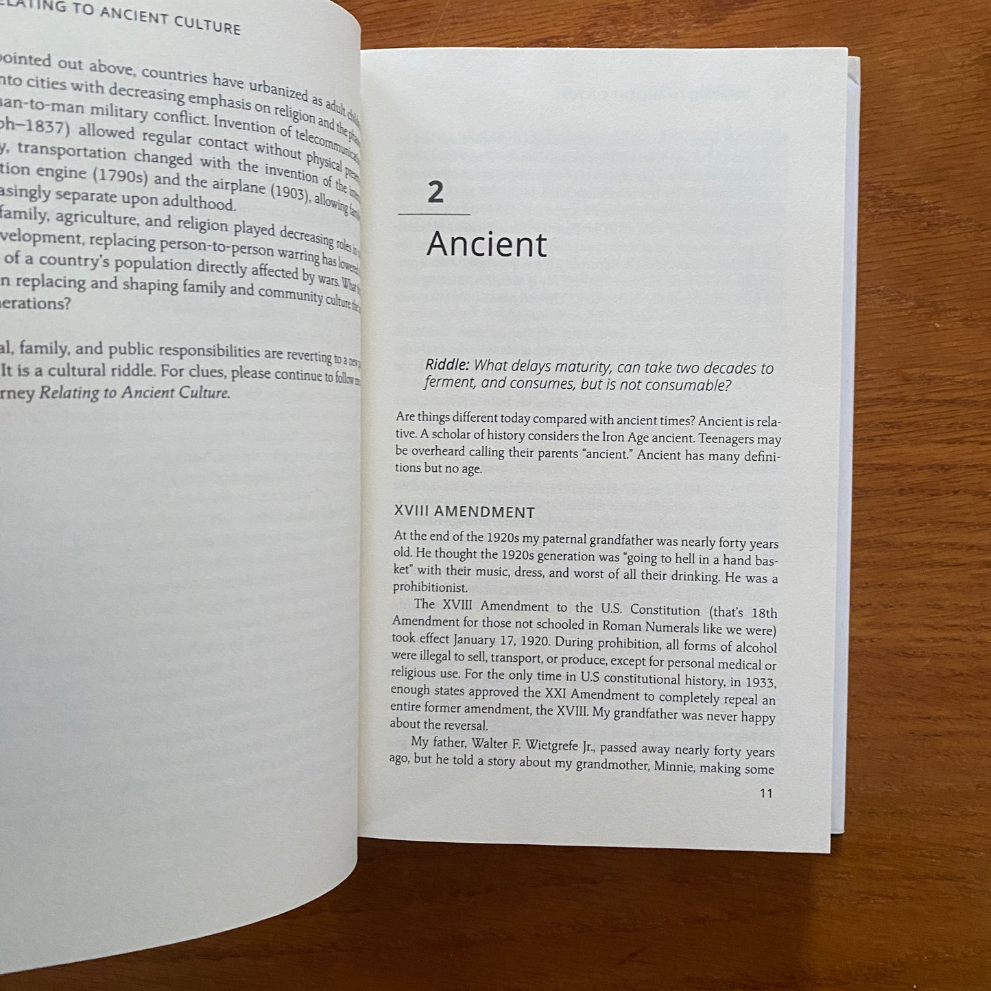 Relating to Ancient Culture And the Mysterious Agent Changing It - Gary W. Wietgrefe