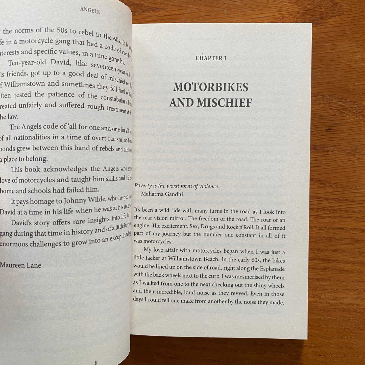 Angels: Life in an Australian Motorcycle Gang in the 60s and 70s David King & Maureen Lane