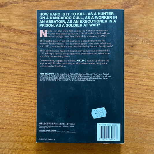 Killing: Missadventures In Violence - Jeff Sparrow