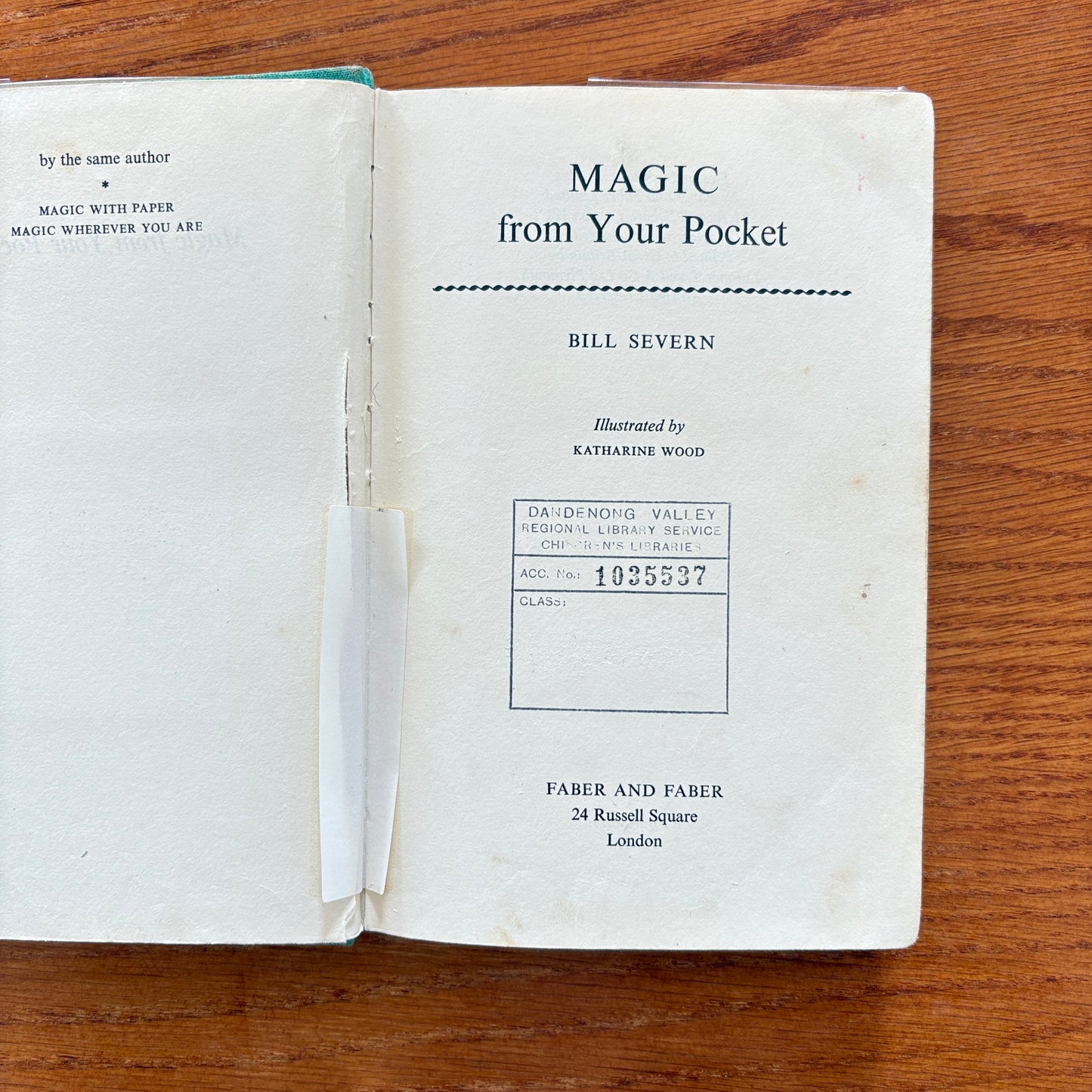 Magic From Your Pocket - Bill Severn