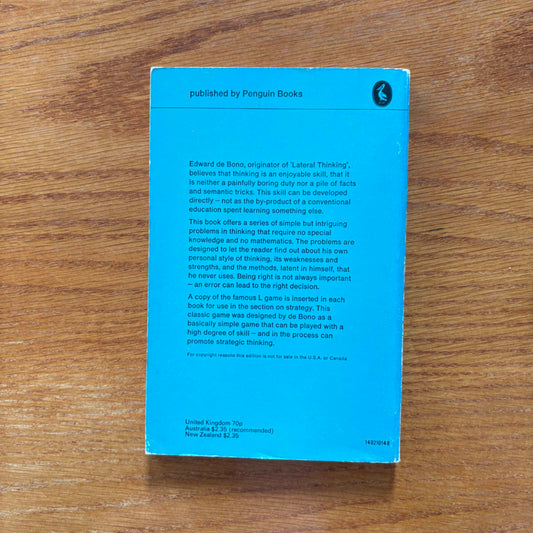 The Five Day Course In Thinking - Edward de Bono
