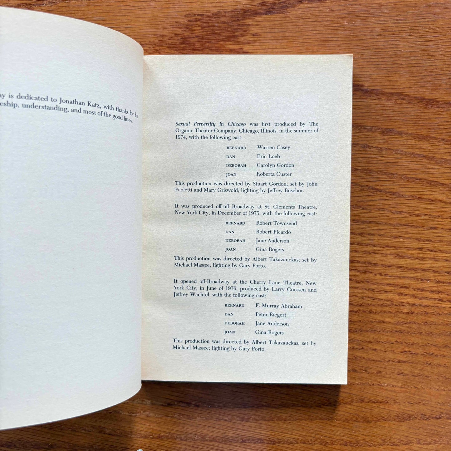 Sexual Perversity In Chicago & The Duck Variations - David Mamet