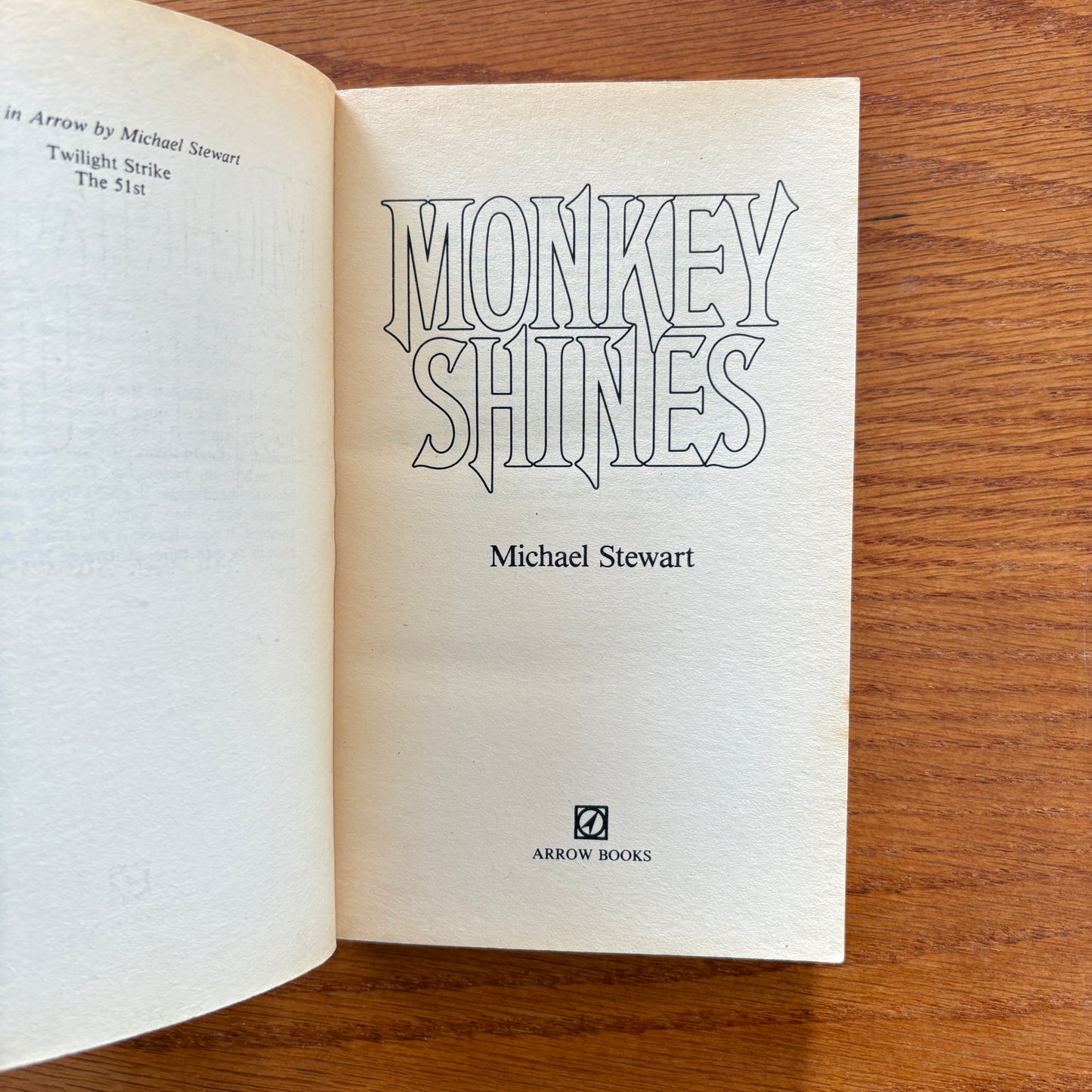 Monkey Shines - Michael Stewart
