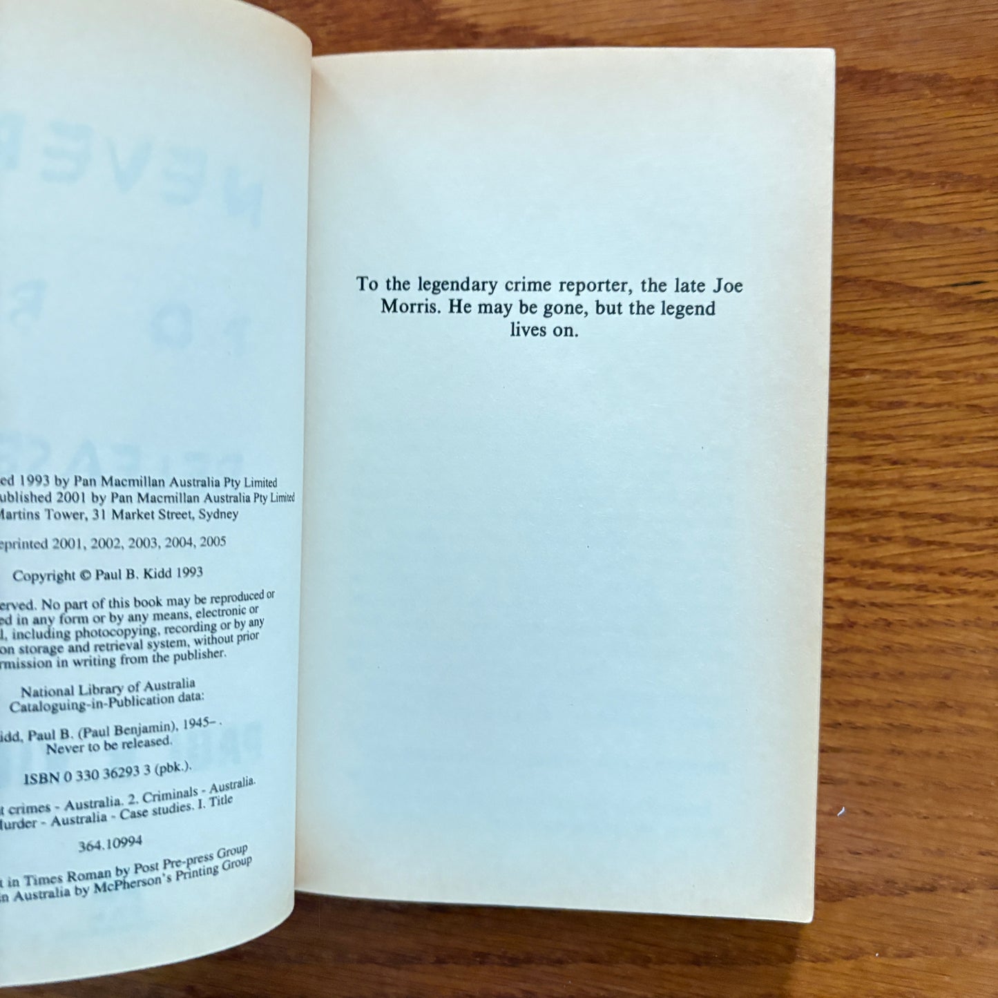 Never To Be Released - Paul B. Kidd