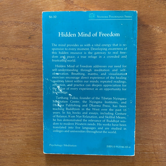 Hidden Mind of Freedom - Tarthang Tulku