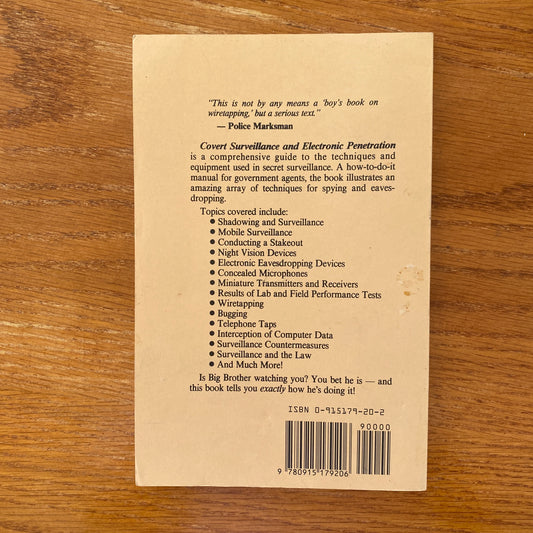 Covert Surveillance  & Electronic Penetration - William B. Moran