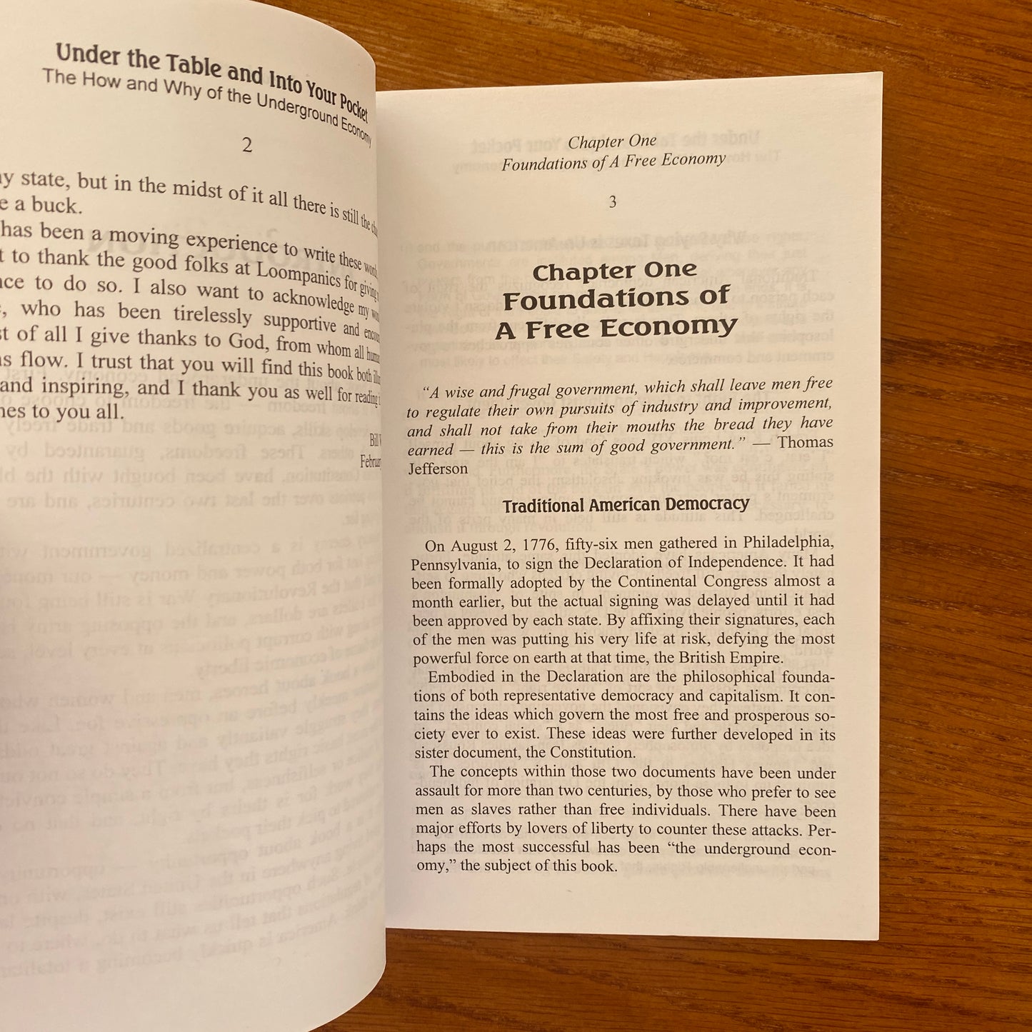 Under The Table And Into Your Pocket - Bill Wilson