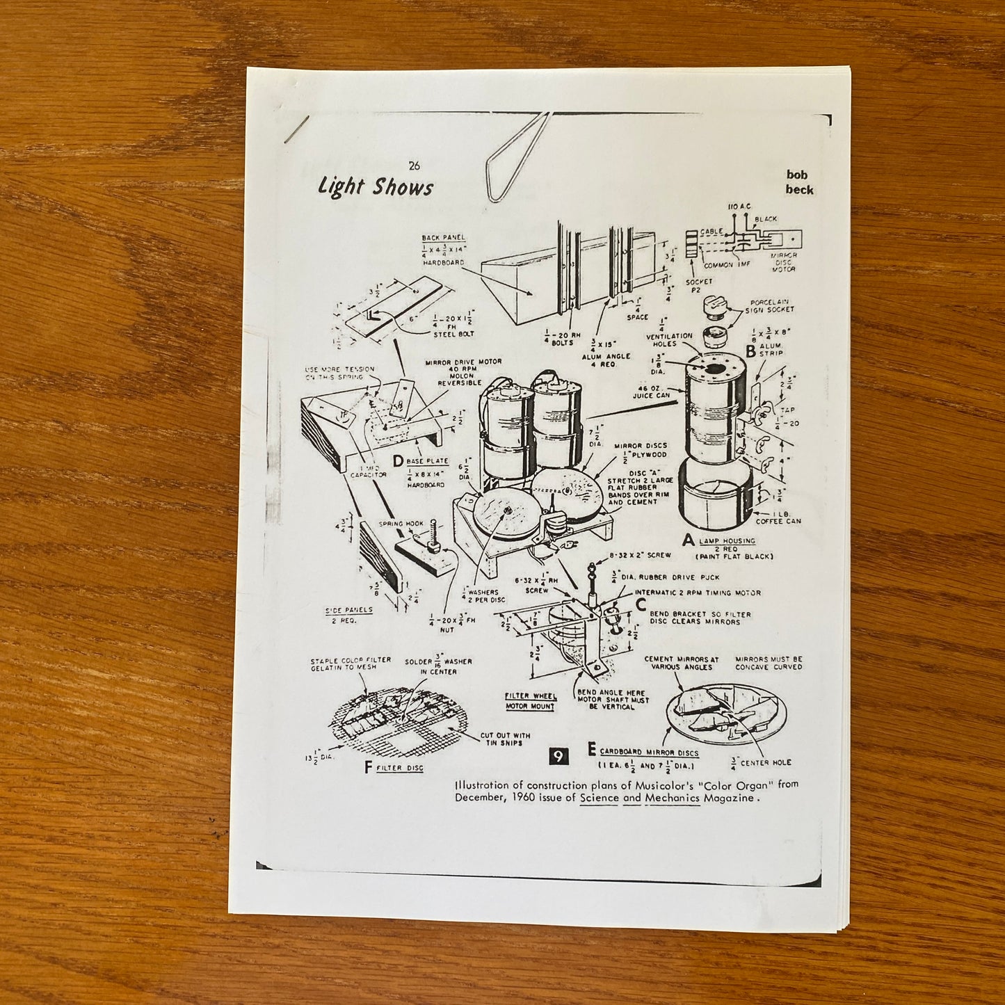 Light Show Manual - Bob Beck