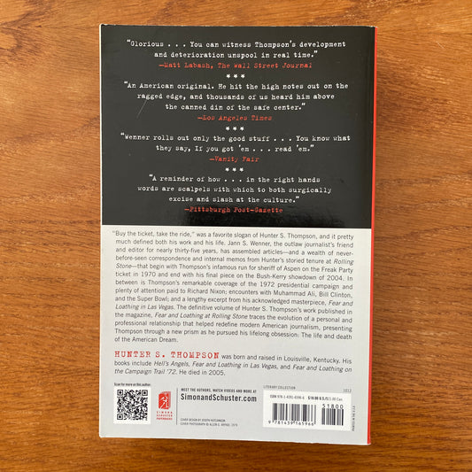 Hunter S. Thompson - Fear And Loathing At Rolling Stone