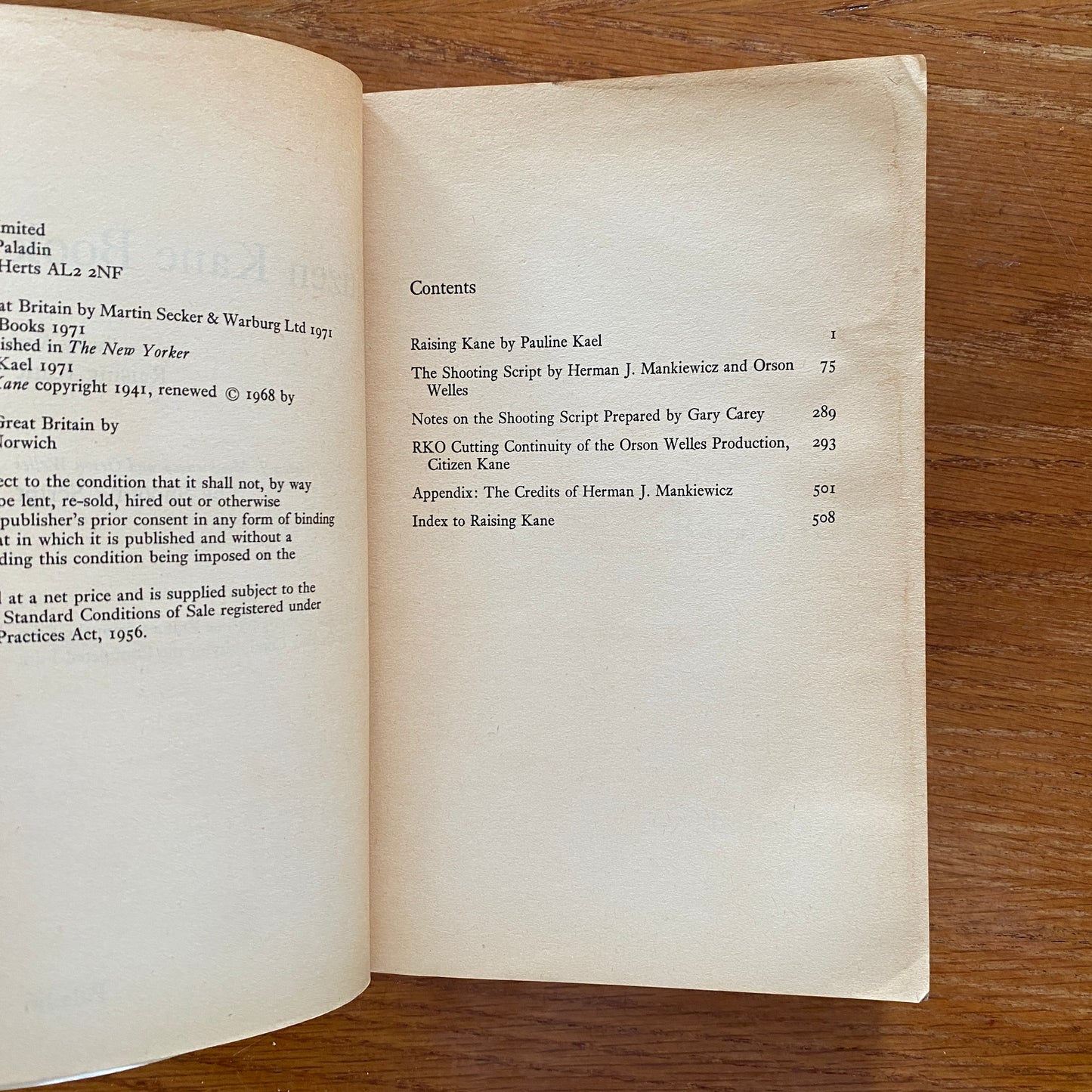 The Citizen Kain Book - Pauline Kael