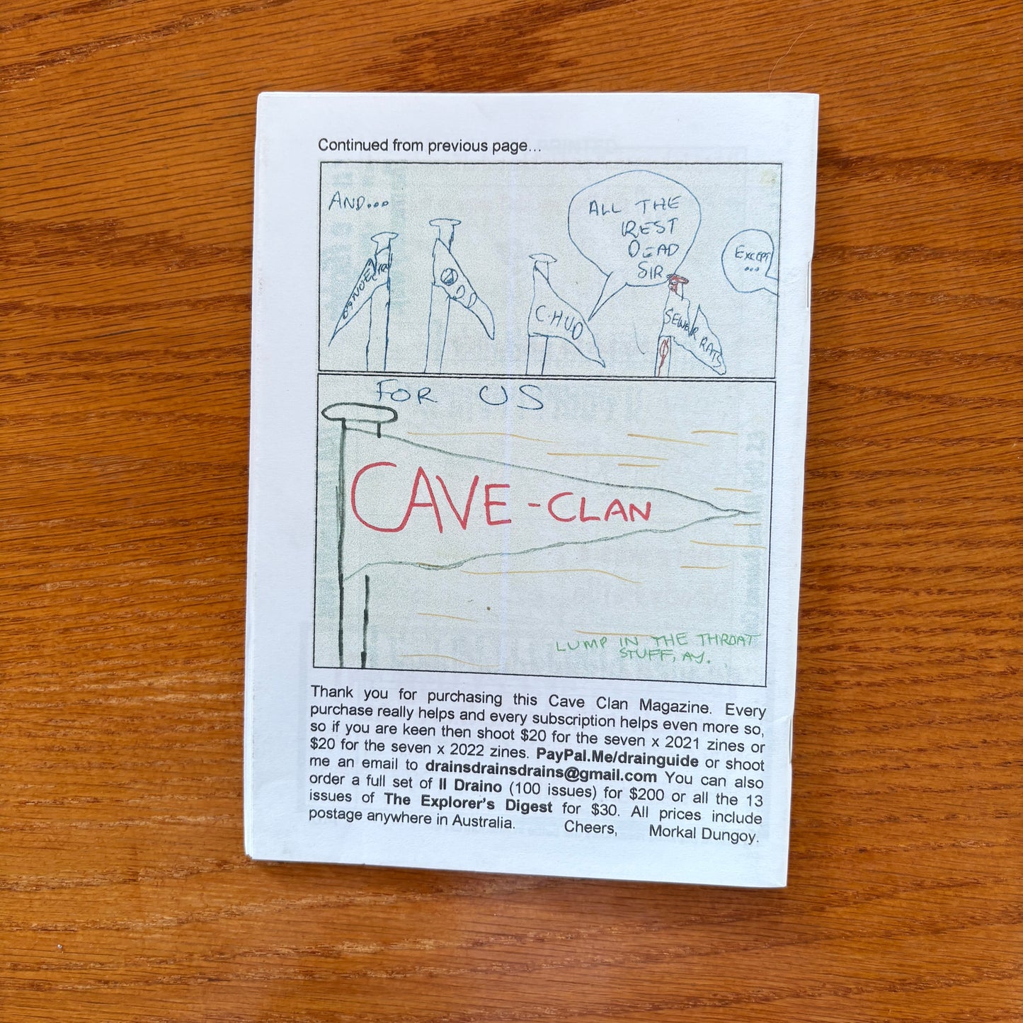 Il Draino - Cave Clan - Comics From The 1980's