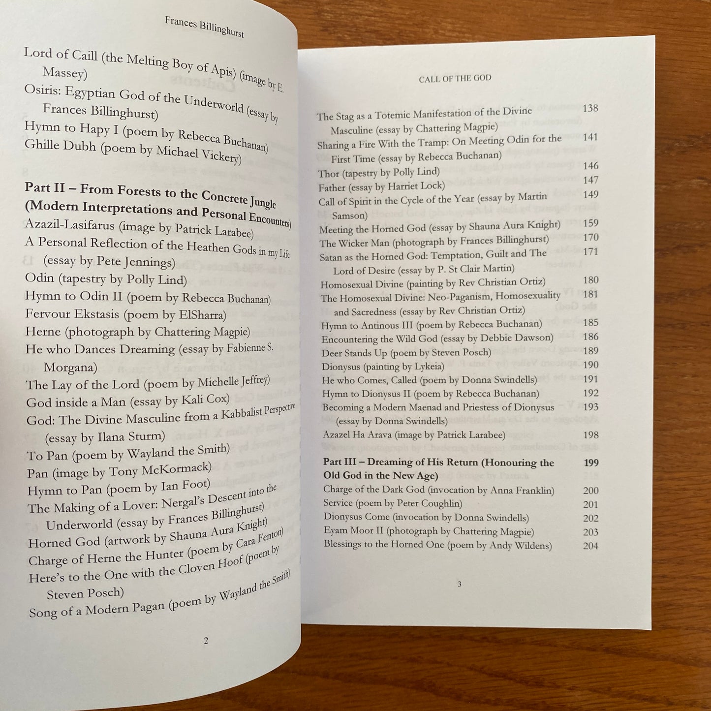 Call Of The God: An Anthology Exploring the Divine Masculine within Modern Paganism - Frances Billinghurst