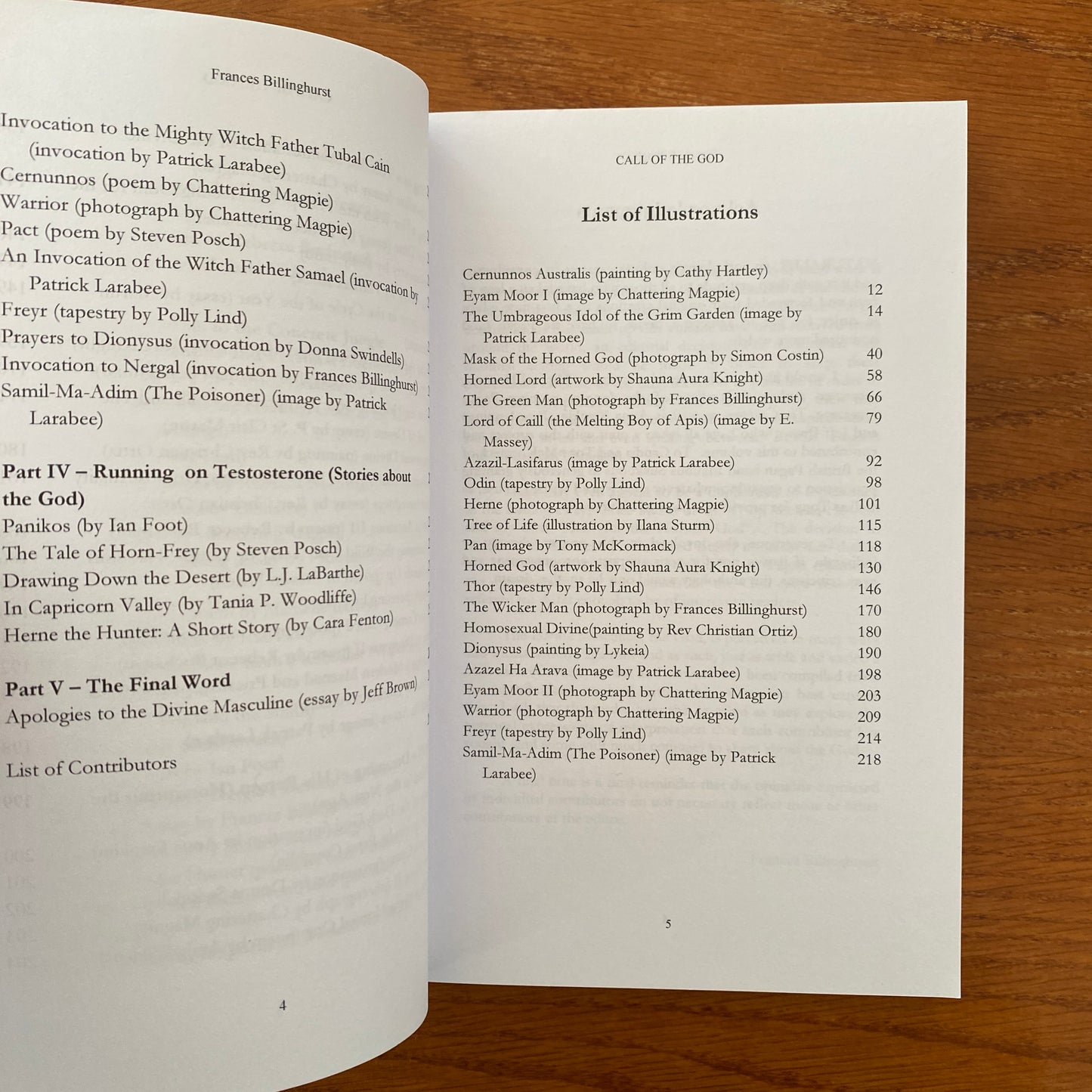 Call Of The God: An Anthology Exploring the Divine Masculine within Modern Paganism - Frances Billinghurst