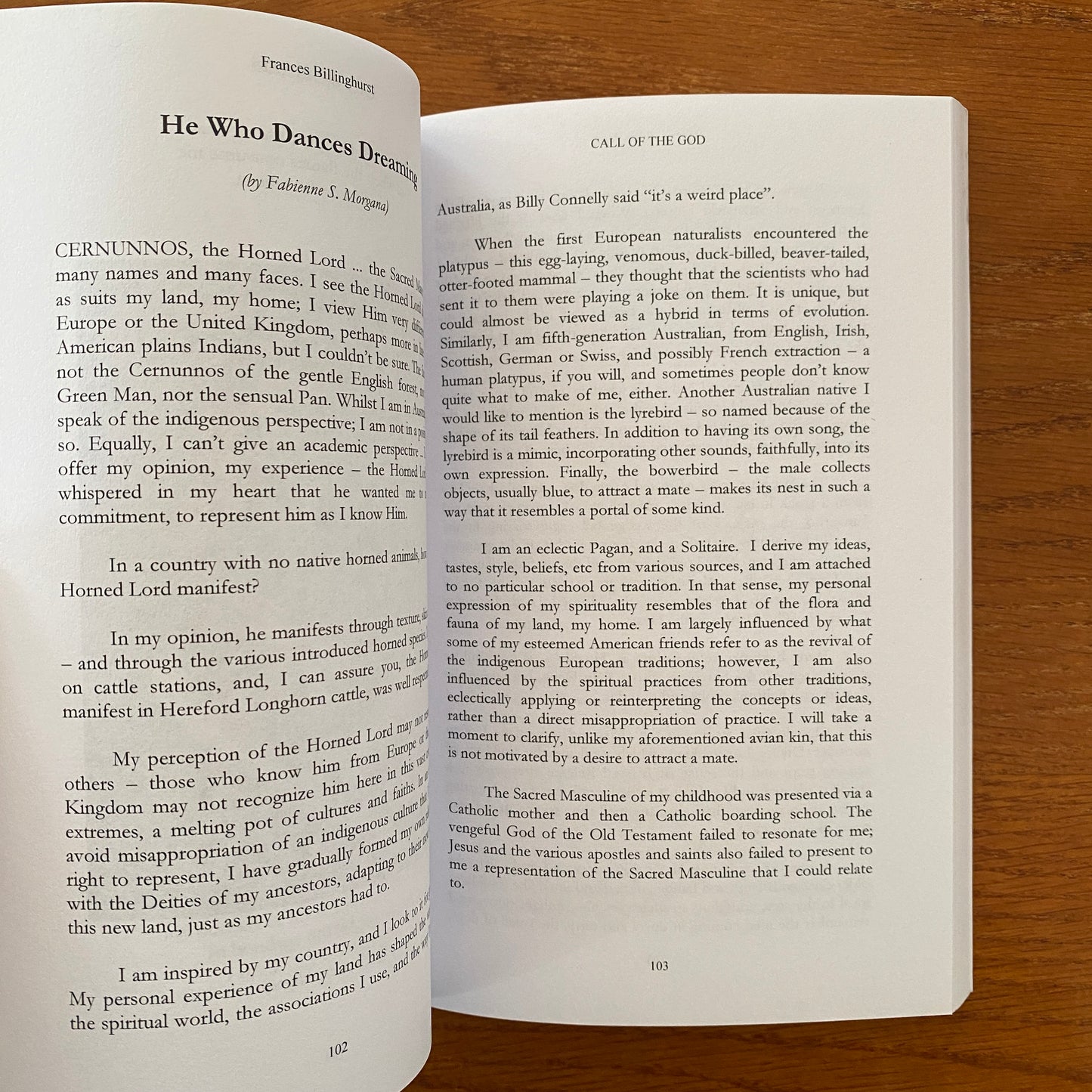 Call Of The God: An Anthology Exploring the Divine Masculine within Modern Paganism - Frances Billinghurst