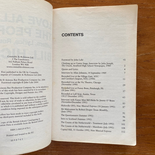 Bill Hicks - Love All The People