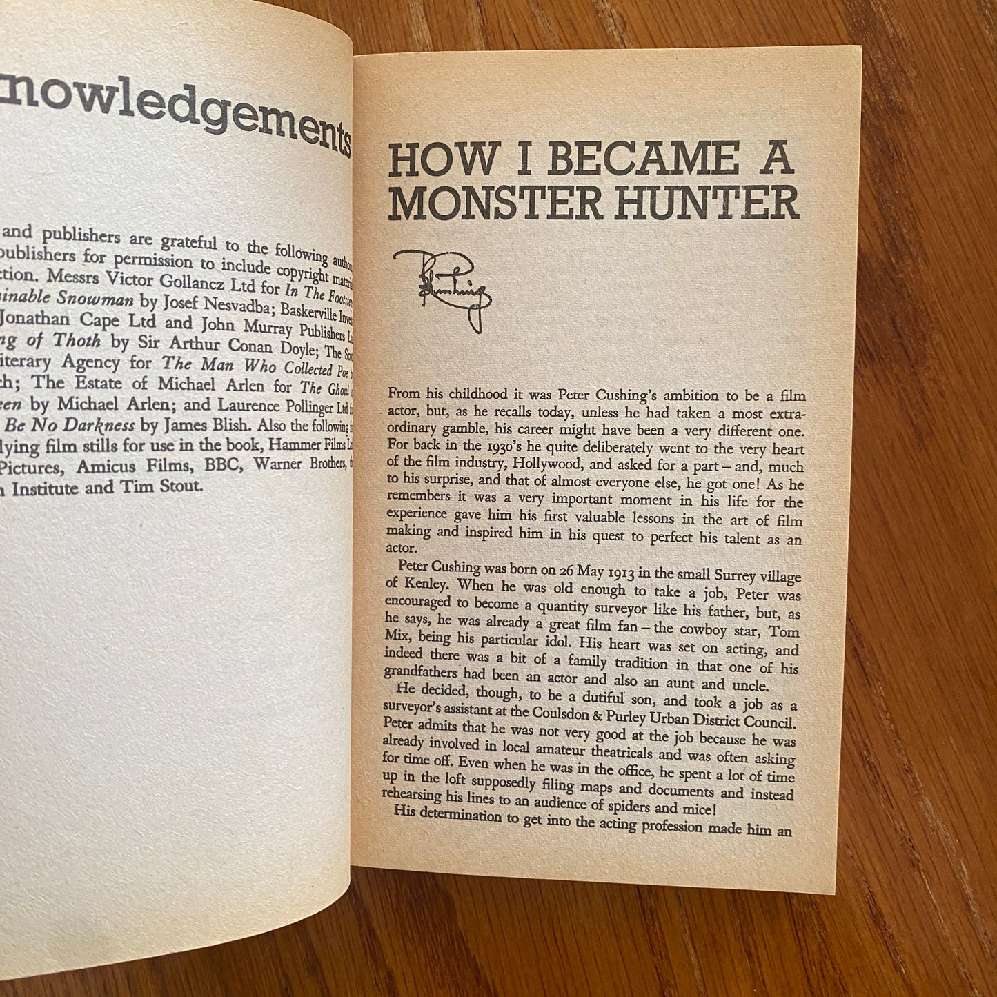 Tales Of A Monster Hunter - Peter Cushing