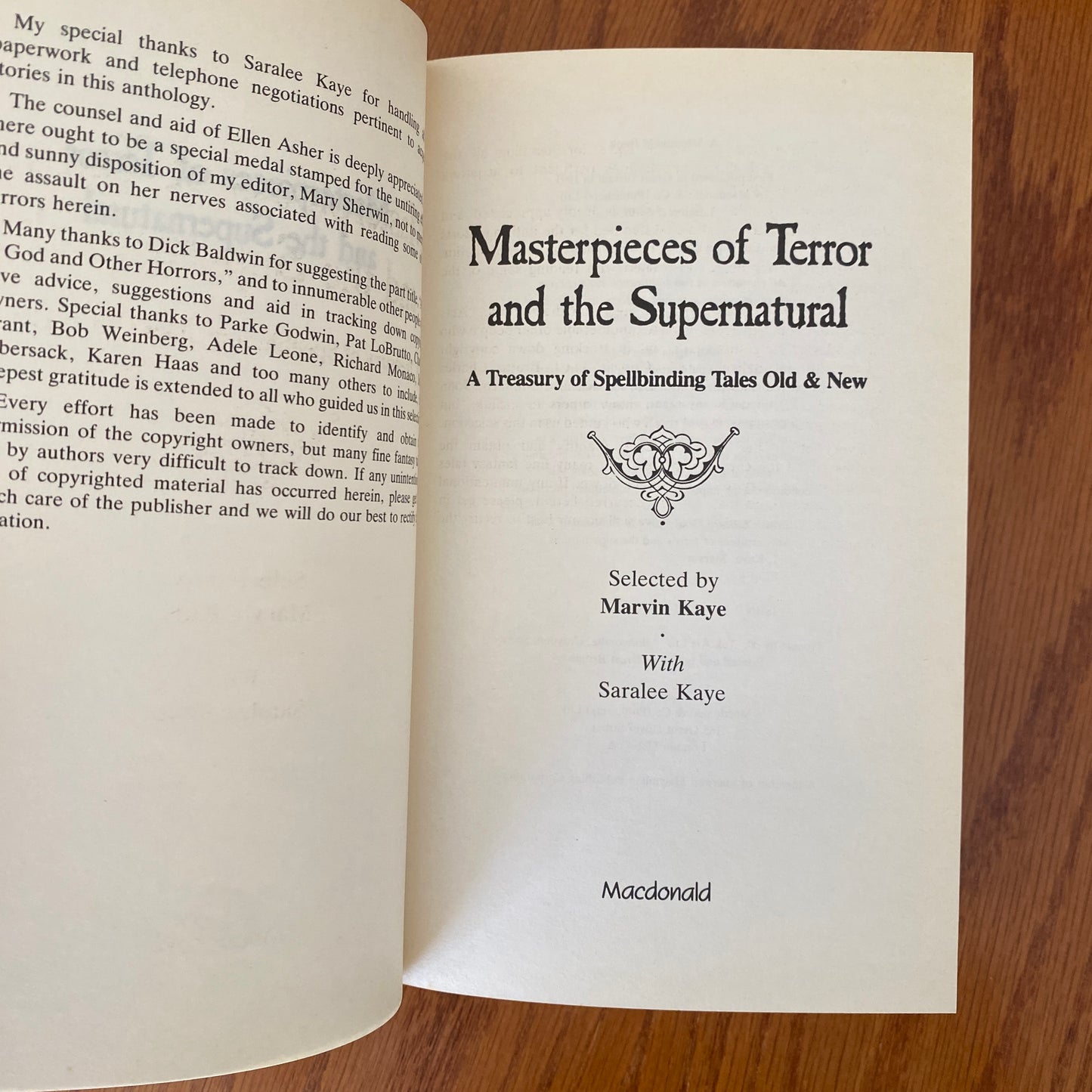 Masterpieces Of Terror And The Supernatural - Marvin Kaye