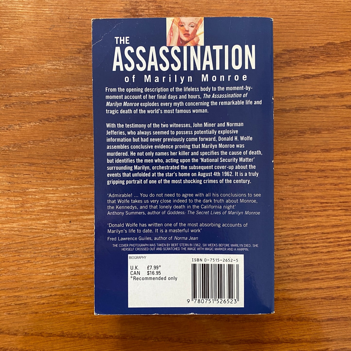 The Assassination Of Marilyn Monroe - Donald H. Wolfe