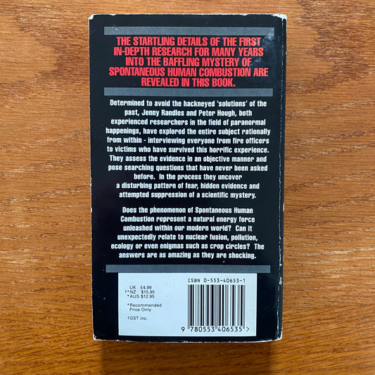 Spontaneous Human Combustion - Jenny Randles & Peter Hough