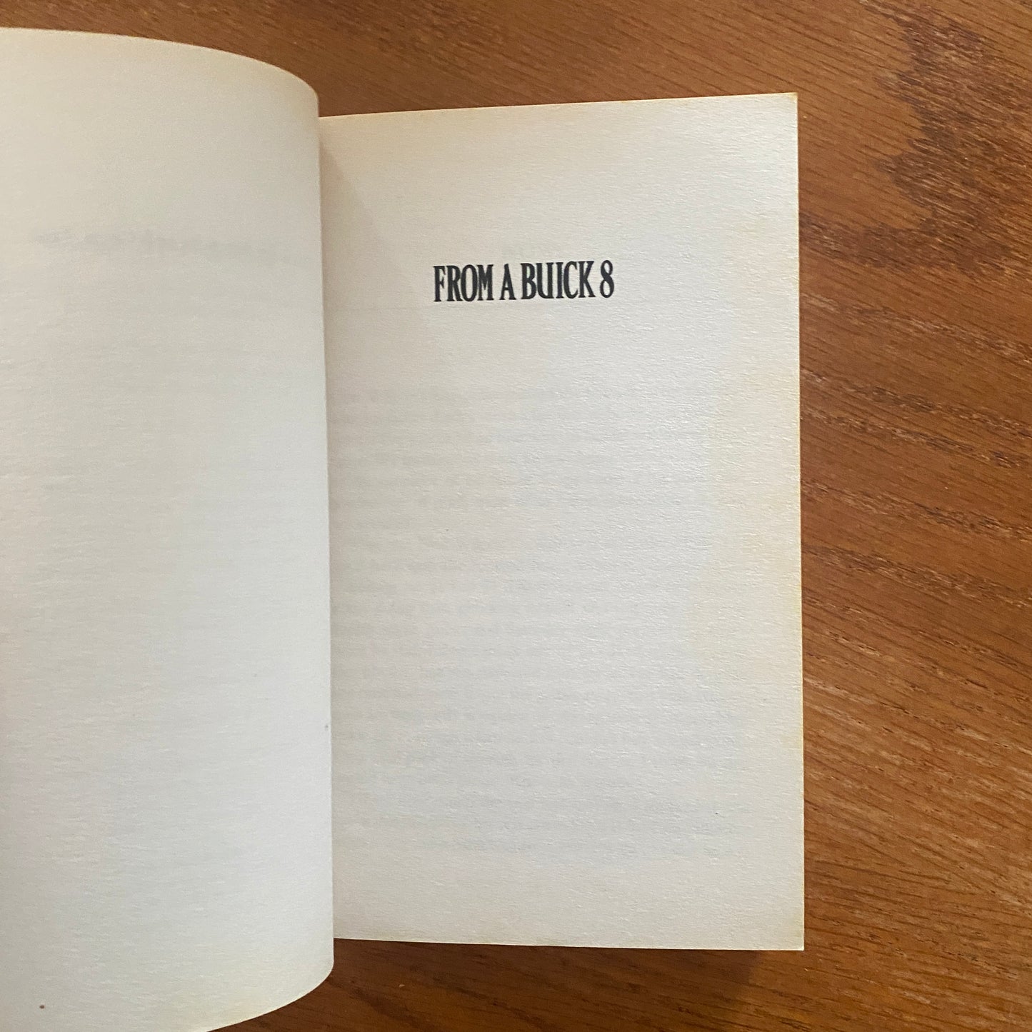 From a Buick 8 - Stephen King