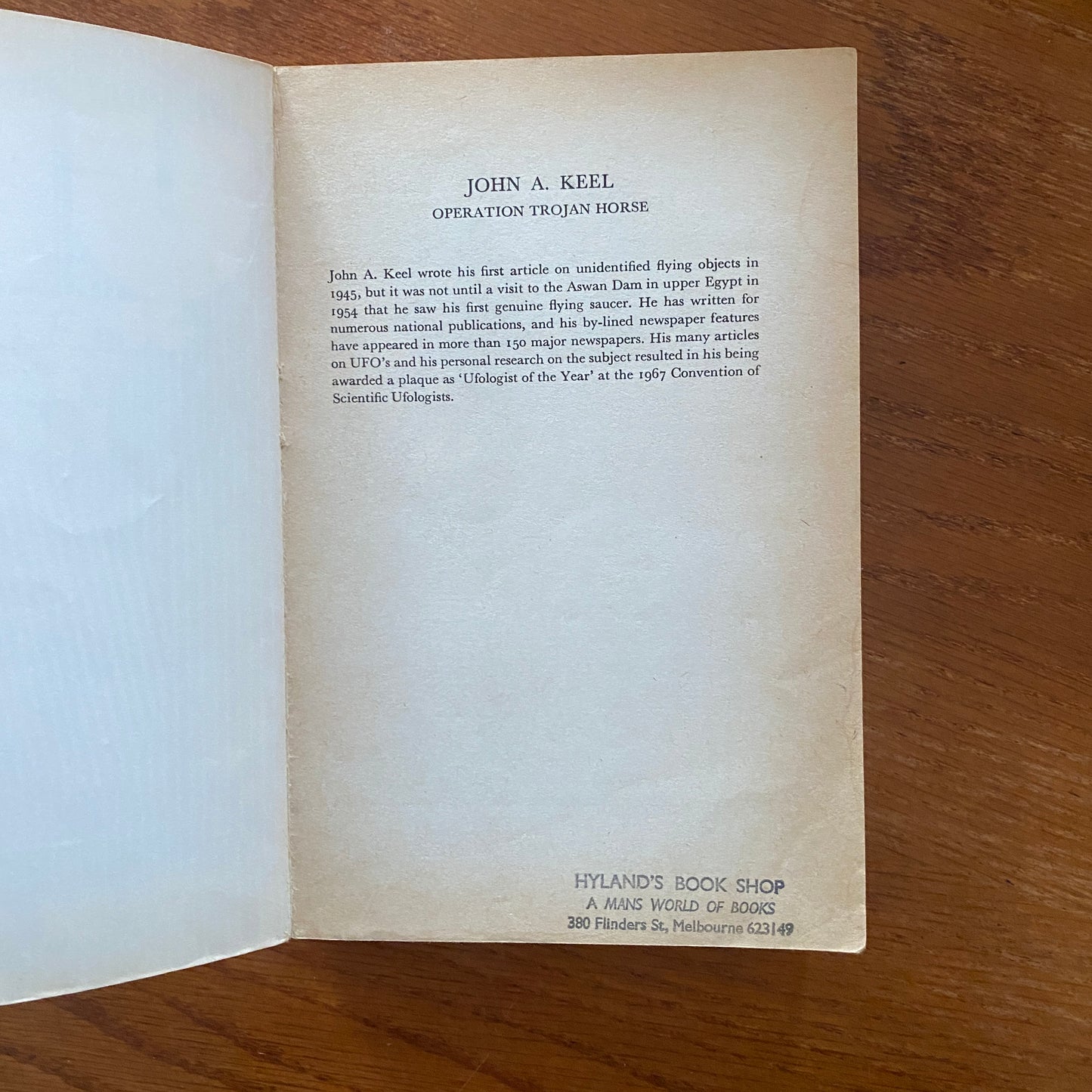 UFO's: Operation Trojan Horse - John A. Keel