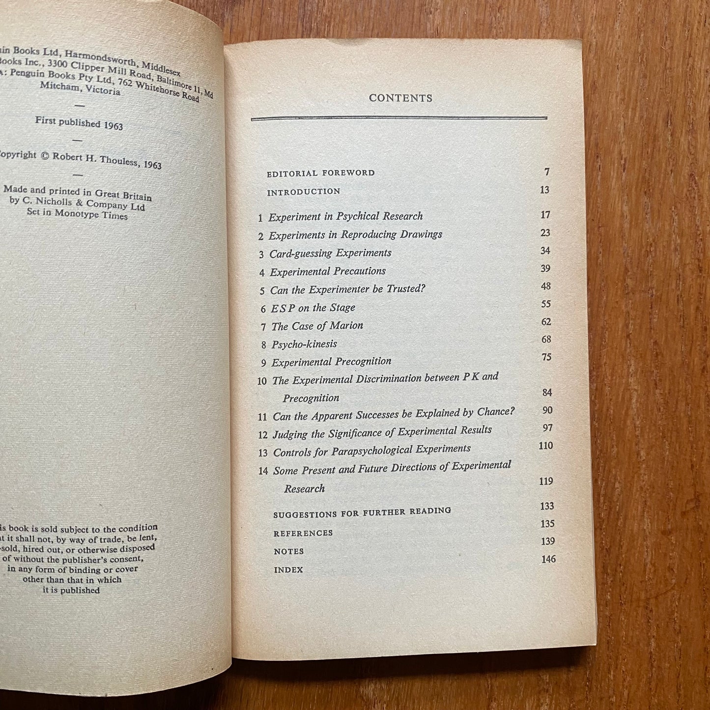 Experimental Psychical Research by Thouless Robert