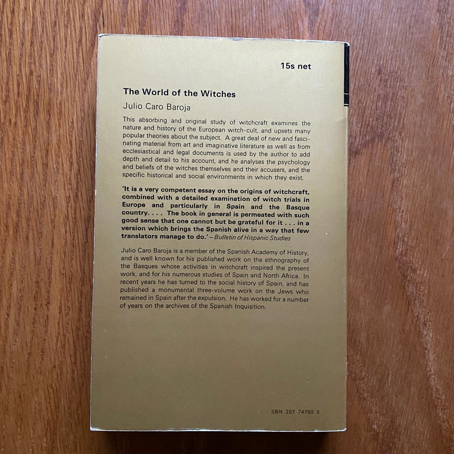 The World of the the Witches – Julio Caro Baroja