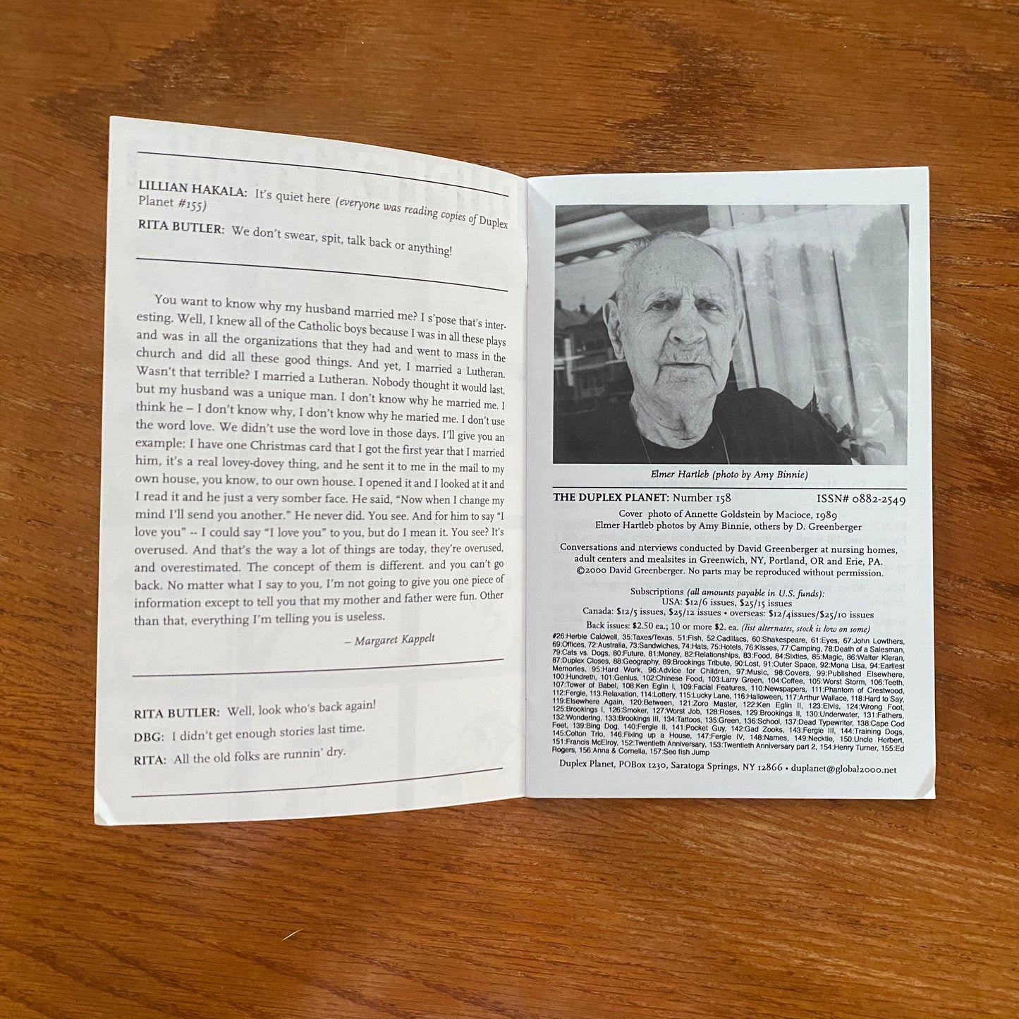 The Duplex Planet 158