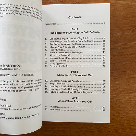 Don't Let Them Psych You Out - George D. Zgourides