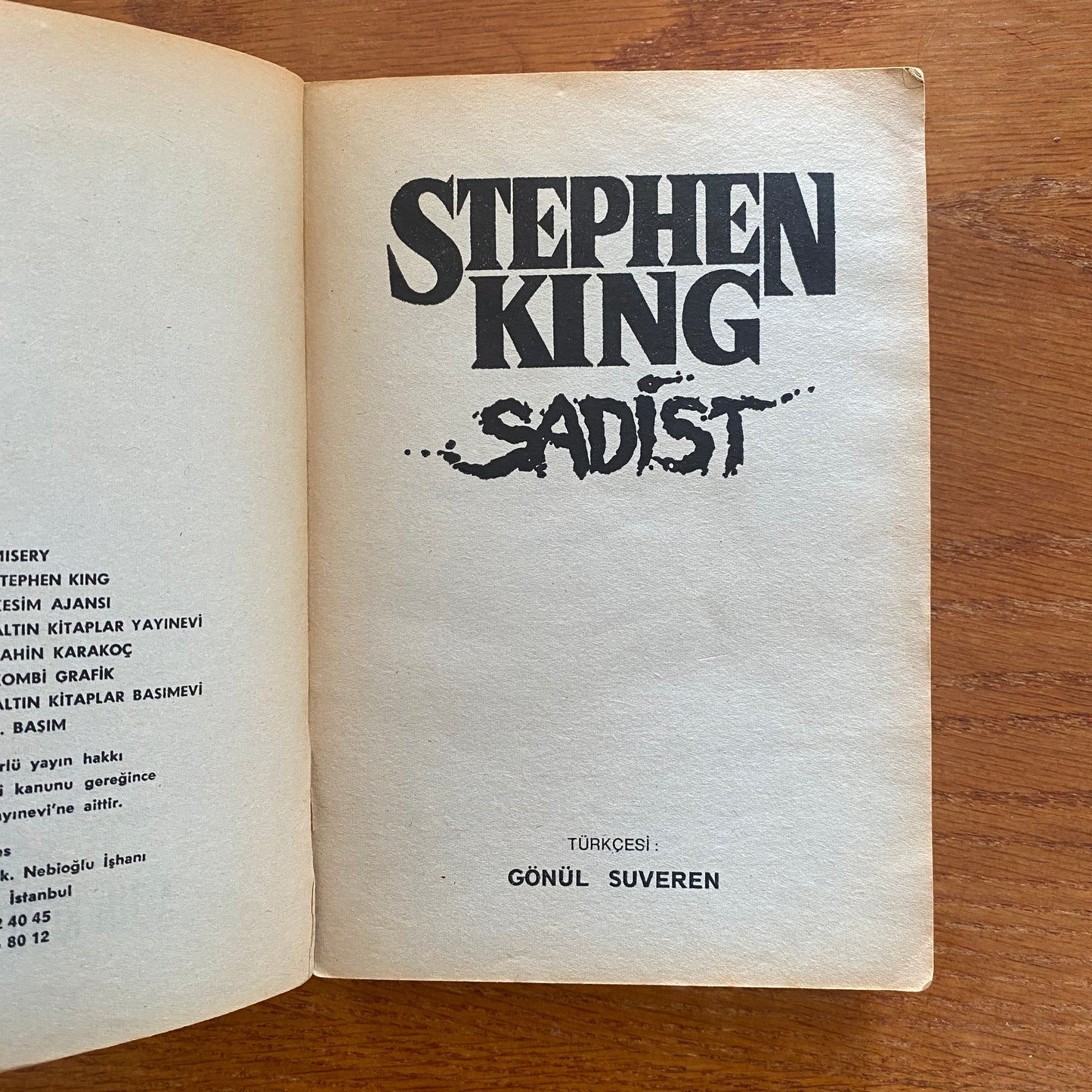 Sadist (Misery Turkish Edition) - Stephen King