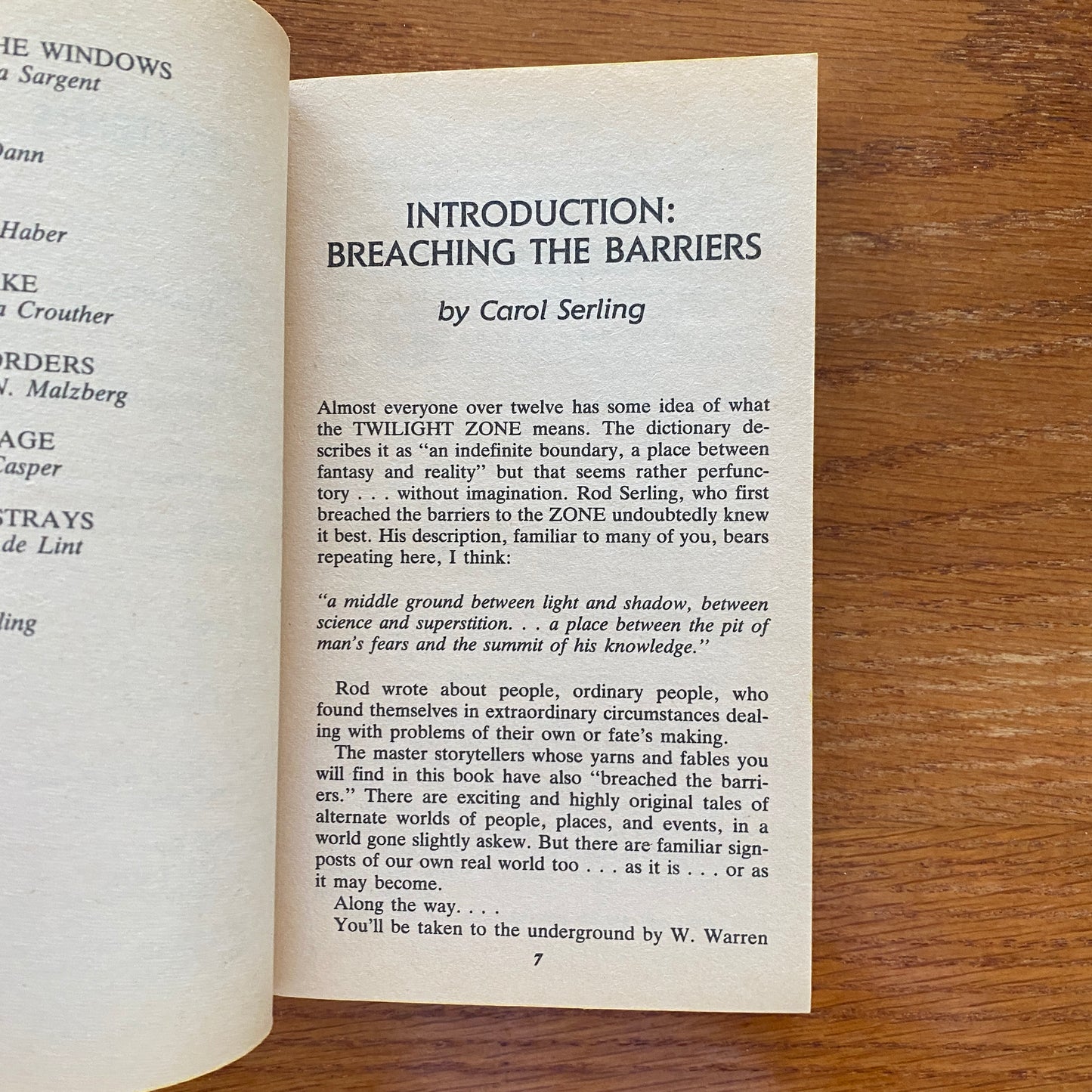 The Twilight Zone - Carol Serling