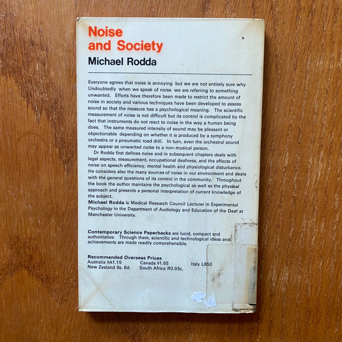 Noise and Society - Charles Rodda