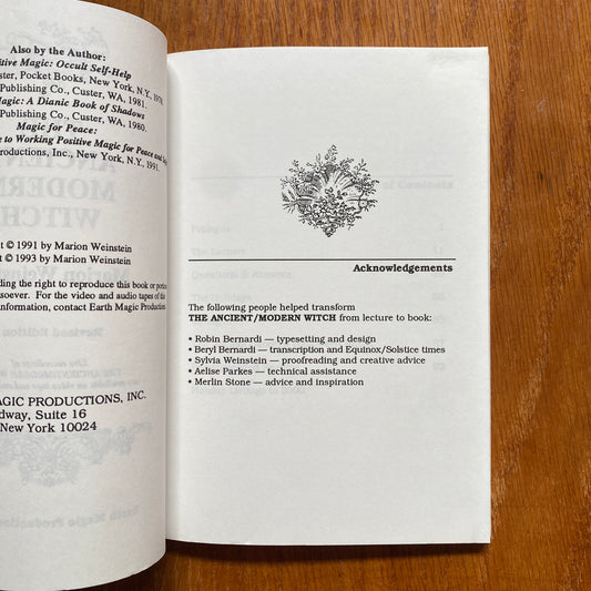 The Ancient Modern Witch - The Halloween Lecture - Marion Weinstein