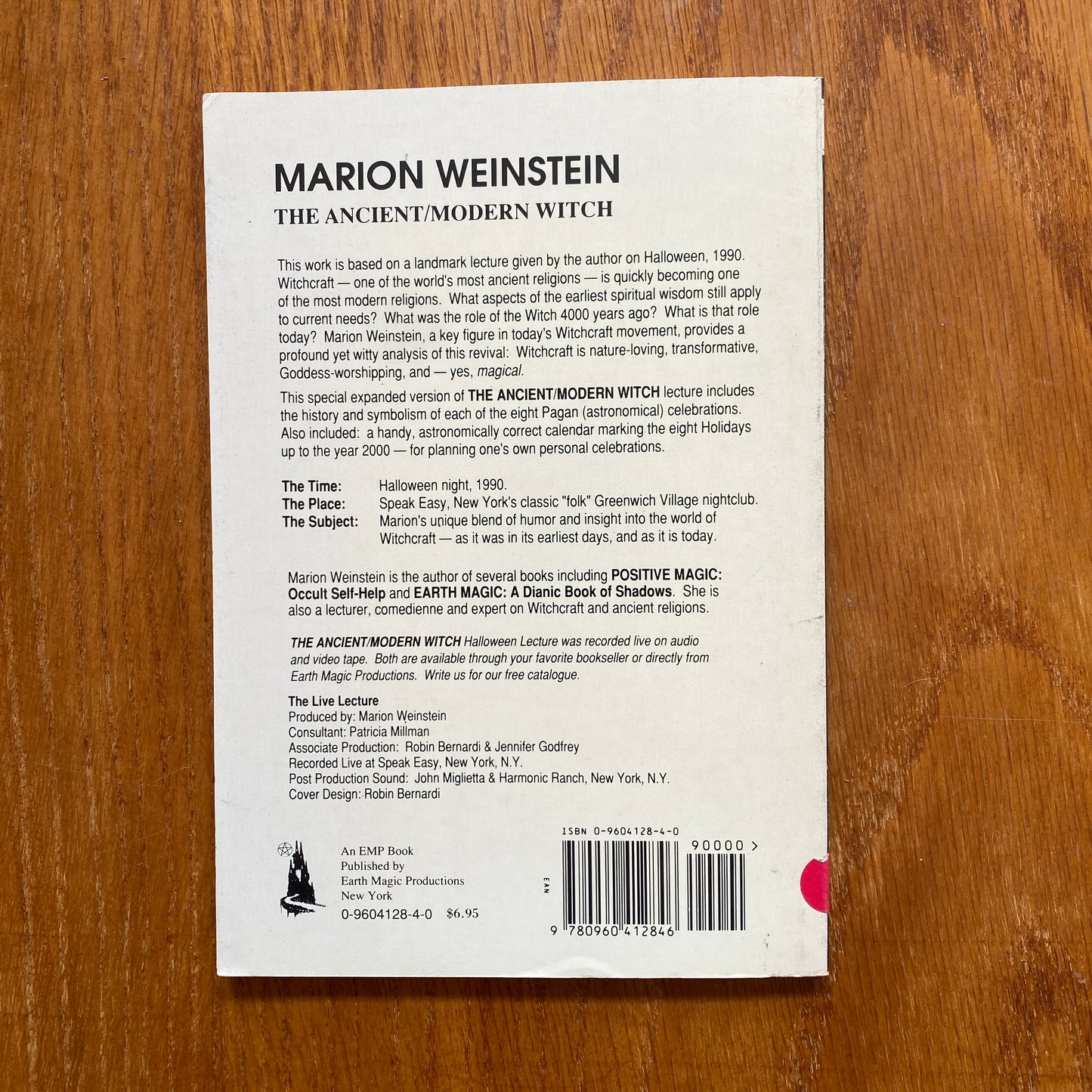 The Ancient Modern Witch - The Halloween Lecture - Marion Weinstein