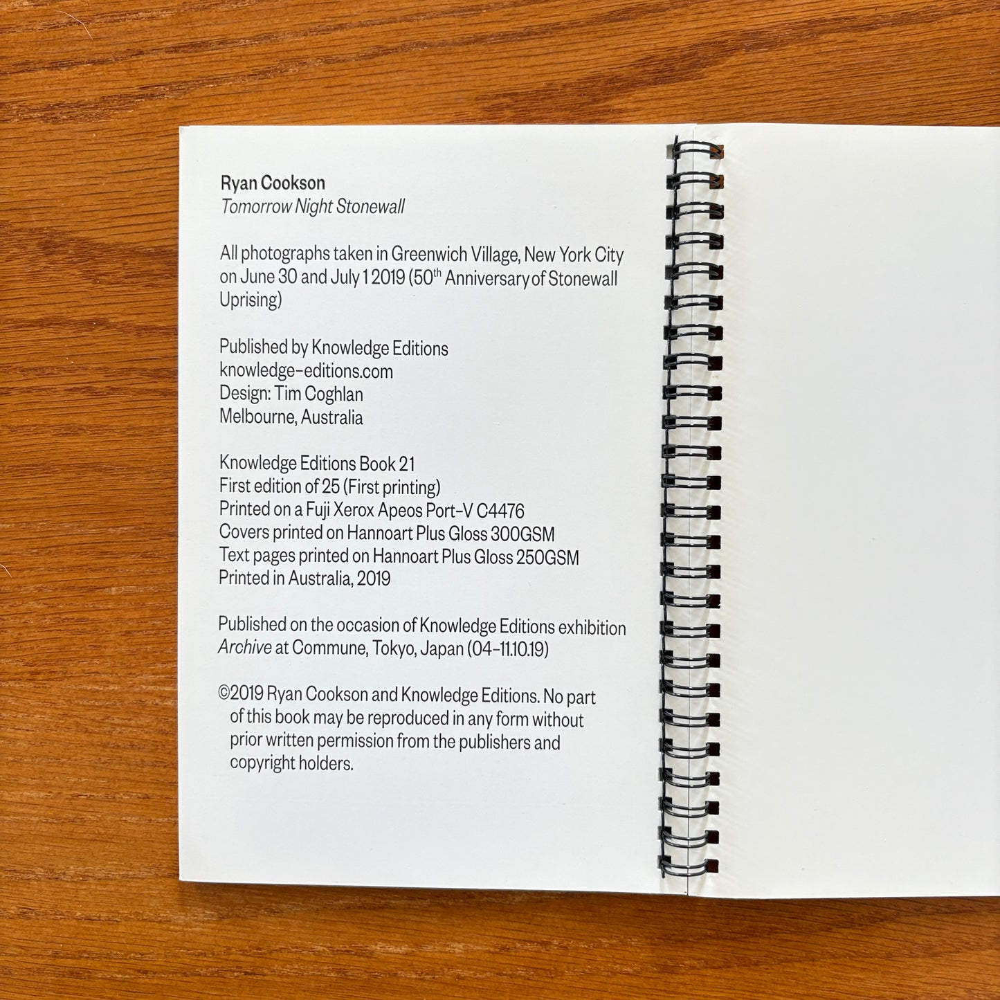 Ryan Cookson - Tomorrow Night Stonewall