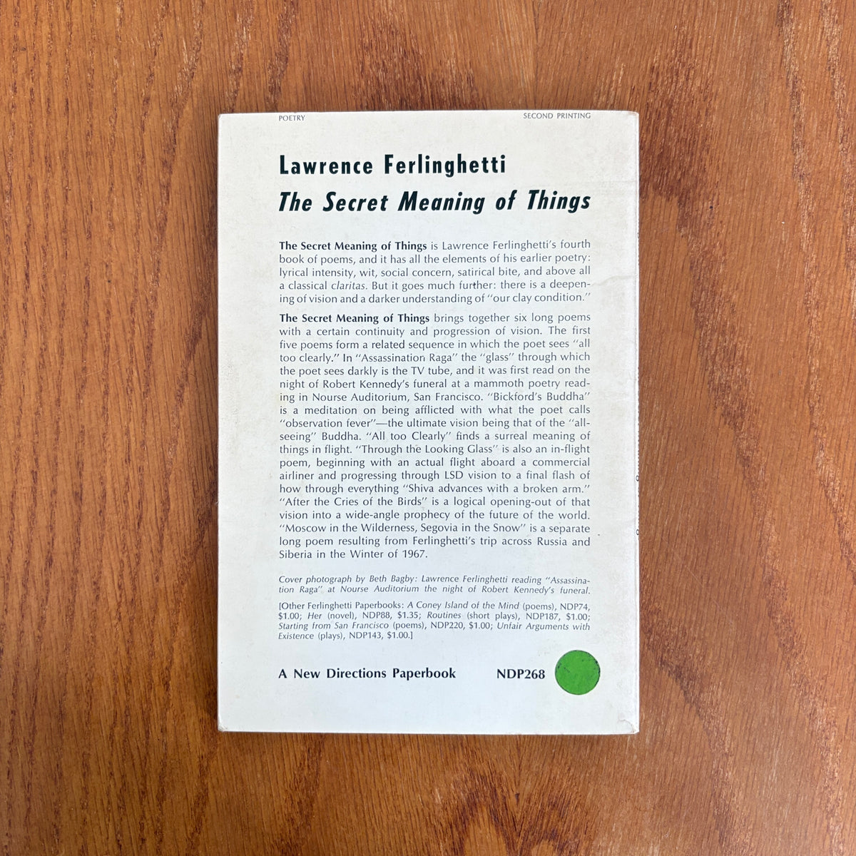 The Secret Meaning of Things - Lawrence Ferlinghetti
