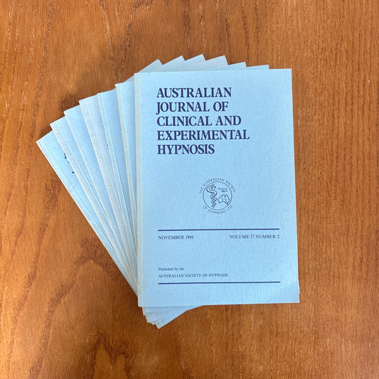 Australian Journal of Clinical and Experimental Hypnosis - Australian Society of Hypnosis x 7