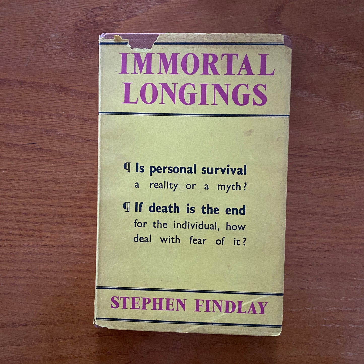 Immortal Longings - Stephen Findlay