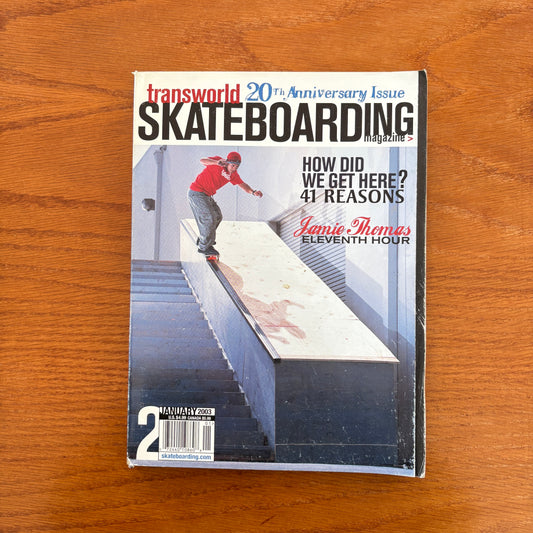 Transworld Skateboarding Jan 2003 20th Anniversary Issue