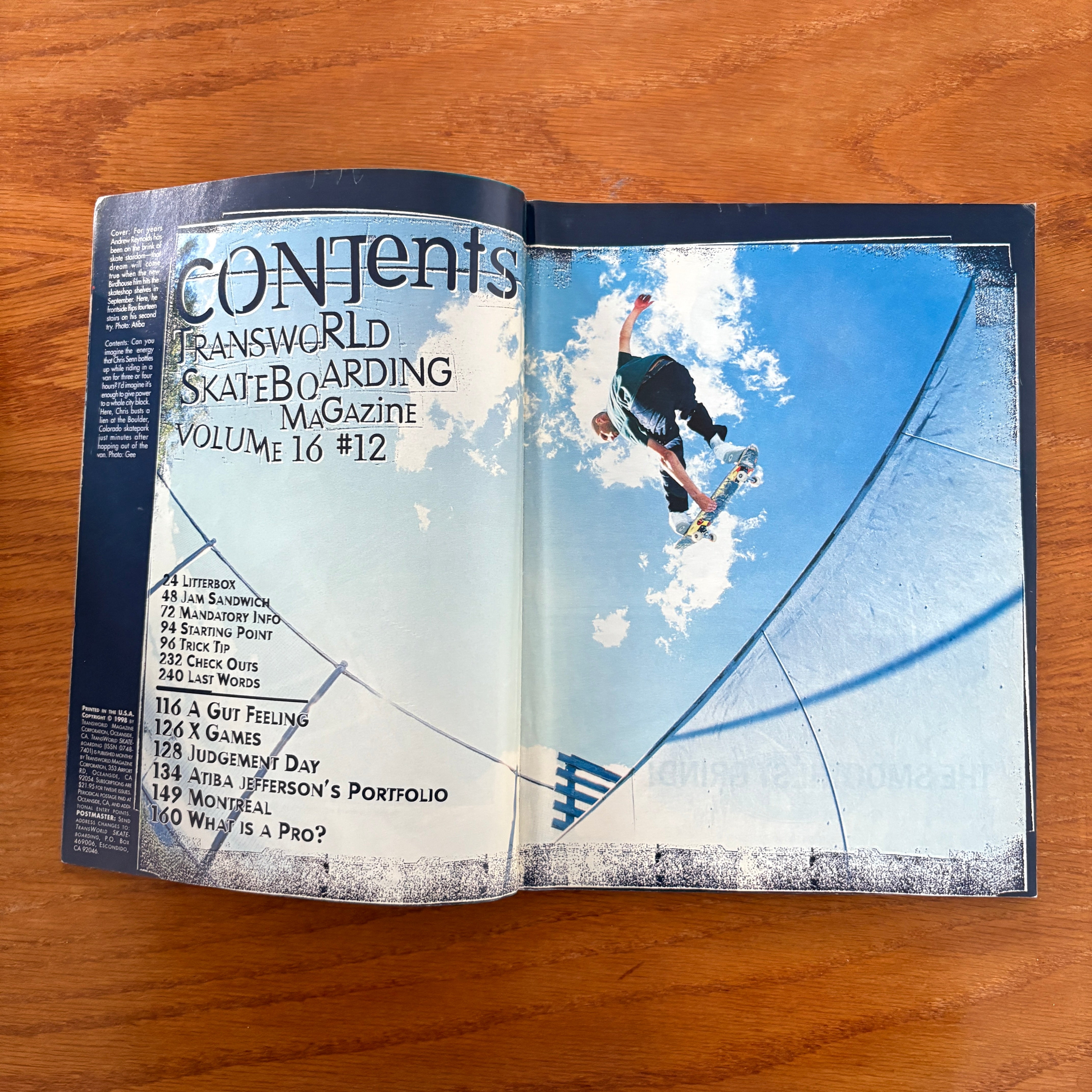 その他 TRANSWORLD SKATEBOARDING Magazine 1998 + TRANSWORLD Skateboarding Magazine 1998 | eBay