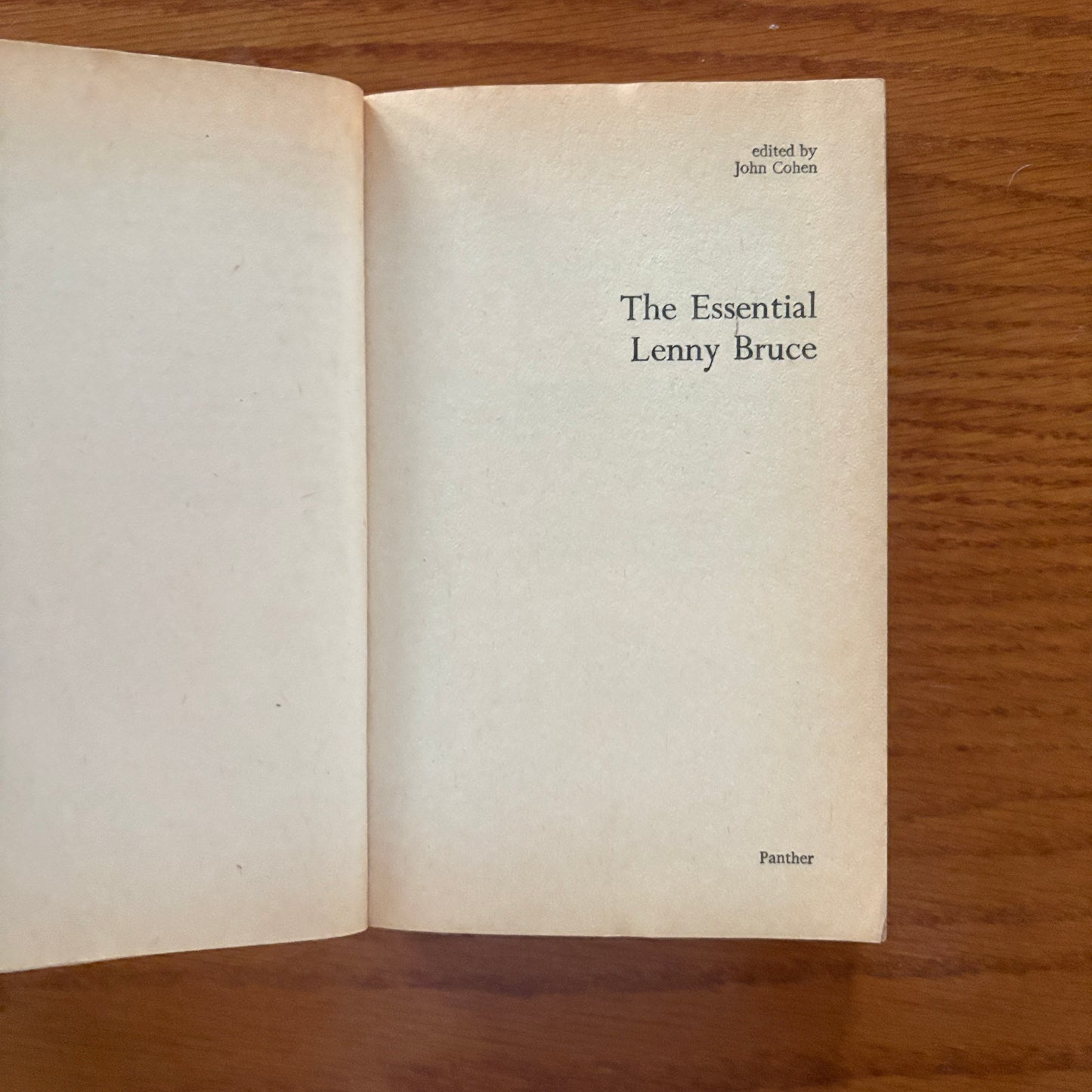 The Essential Lenny Bruce - John Cohen