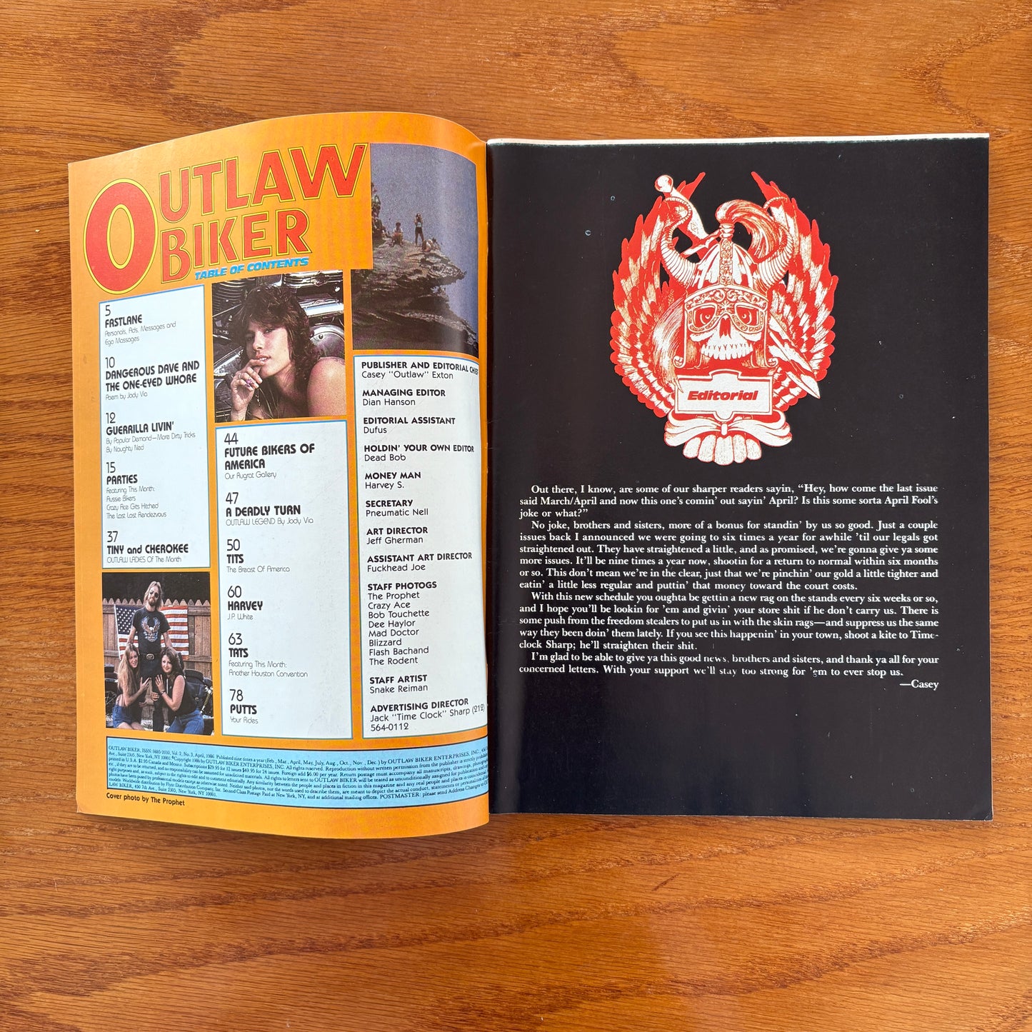 Outlaw Biker Apr 1986