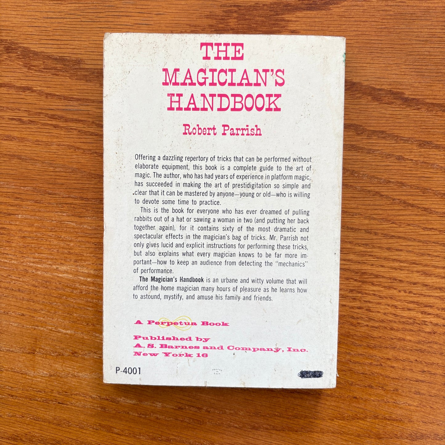 The Magician's Handbook - Robert Parrish